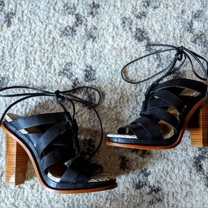 Calvin Klein Open Toe Tie Up Sandal